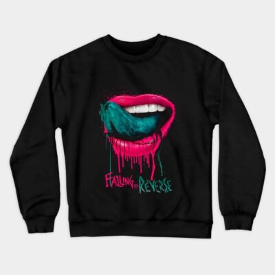 Pink Lipstick Falling In Reverse The Rest Gift For Crewneck Sweatshirt Official Falling In Reverse Merch