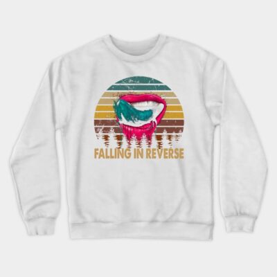 Vintage Retro Falling In Reverse Songs Lipstick Gi Crewneck Sweatshirt Official Falling In Reverse Merch