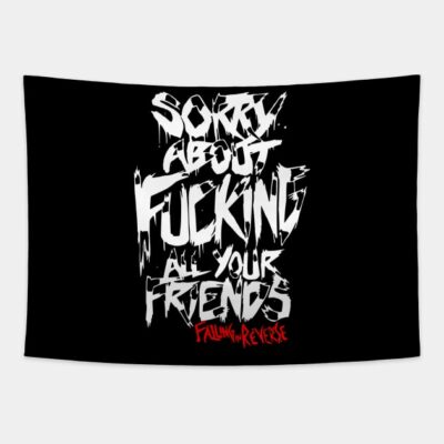 Falling In Reverse Tour Text White Black Shirt Gif Tapestry Official Falling In Reverse Merch