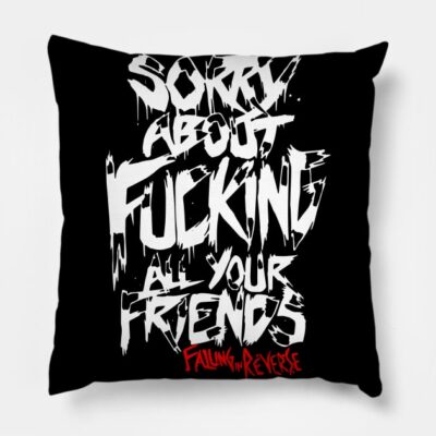 Falling In Reverse Tour Text White Black Shirt Gif Throw Pillow Official Falling In Reverse Merch