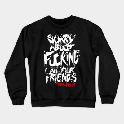 Falling In Reverse Tour Text White Black Shirt Gif Crewneck Sweatshirt Official Falling In Reverse Merch