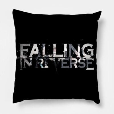 Falling In Reverse Tour Text White Black Shirt Gif Throw Pillow Official Falling In Reverse Merch