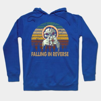 Skull Retro Vintage Falling In Reverse Tour Text W Hoodie Official Falling In Reverse Merch