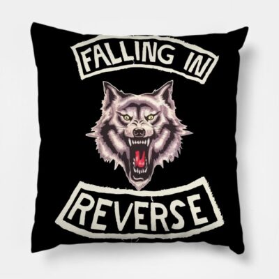 Wolf Scare Retro Vintage Falling In Reverse Tour T Throw Pillow Official Falling In Reverse Merch