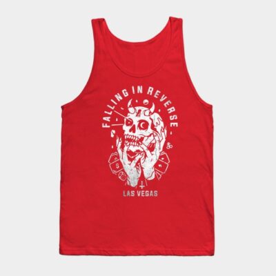 Skull Lasvegas Vintage Falling In Reverse Tour Bla Tank Top Official Falling In Reverse Merch