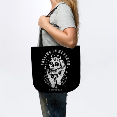 Skull Lasvegas Vintage Falling In Reverse Tour Bla Tote Official Falling In Reverse Merch