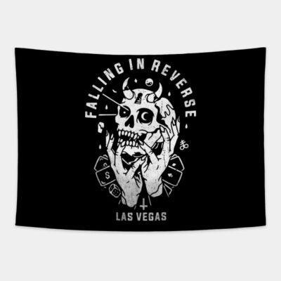 Skull Lasvegas Vintage Falling In Reverse Tour Bla Tapestry Official Falling In Reverse Merch