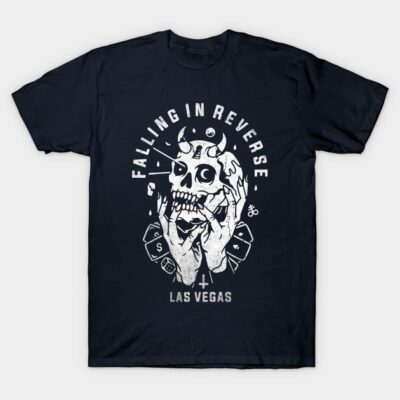 Skull Lasvegas Vintage Falling In Reverse Tour Bla T-Shirt Official Falling In Reverse Merch