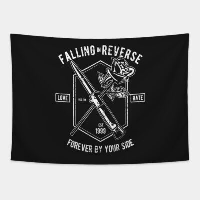 Falling In Reverse Love And Hate Forever By Your S Tapestry Official Falling In Reverse Merch