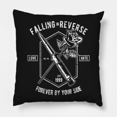 Falling In Reverse Love And Hate Forever By Your S Throw Pillow Official Falling In Reverse Merch