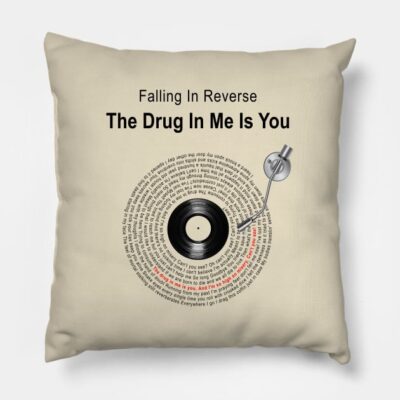 The Drug In Me Is You Lyrics Illustrations Throw Pillow Official Falling In Reverse Merch