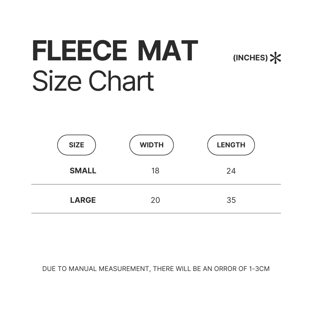 Fleece Mat Size Chart - Falling In Reverse Shop