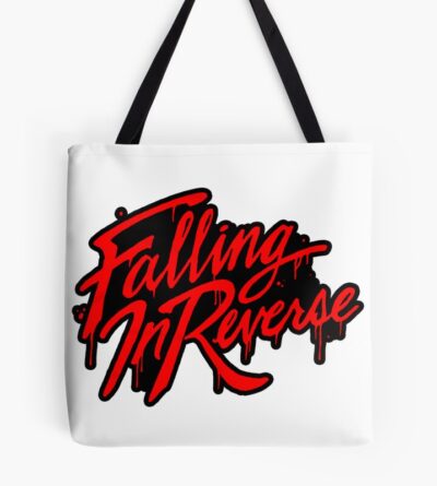 Red Fall Text Tote Bag Official Falling In Reverse Merch