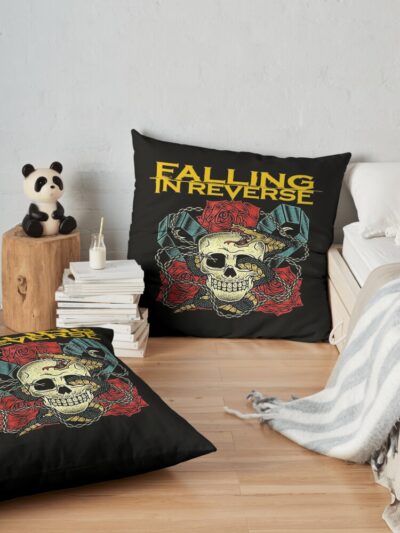 Falling In Reverse Throw Pillow Official Falling In Reverse Merch