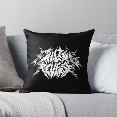 White Logo Throw Pillow Official Falling In Reverse Merch