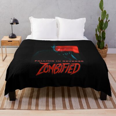 Zombified Throw Blanket Official Falling In Reverse Merch