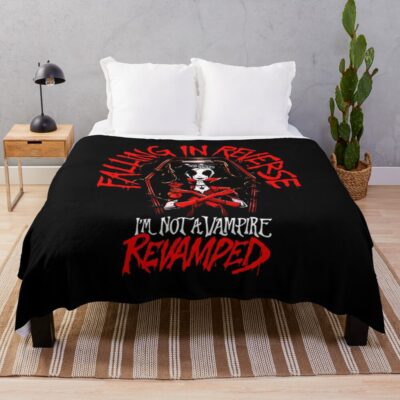 Falling In Reverse Throw Blanket Official Falling In Reverse Merch