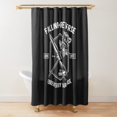 Falling In Reverse Shower Curtain Official Falling In Reverse Merch